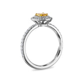Oval Orange Diamond Engagement Ring